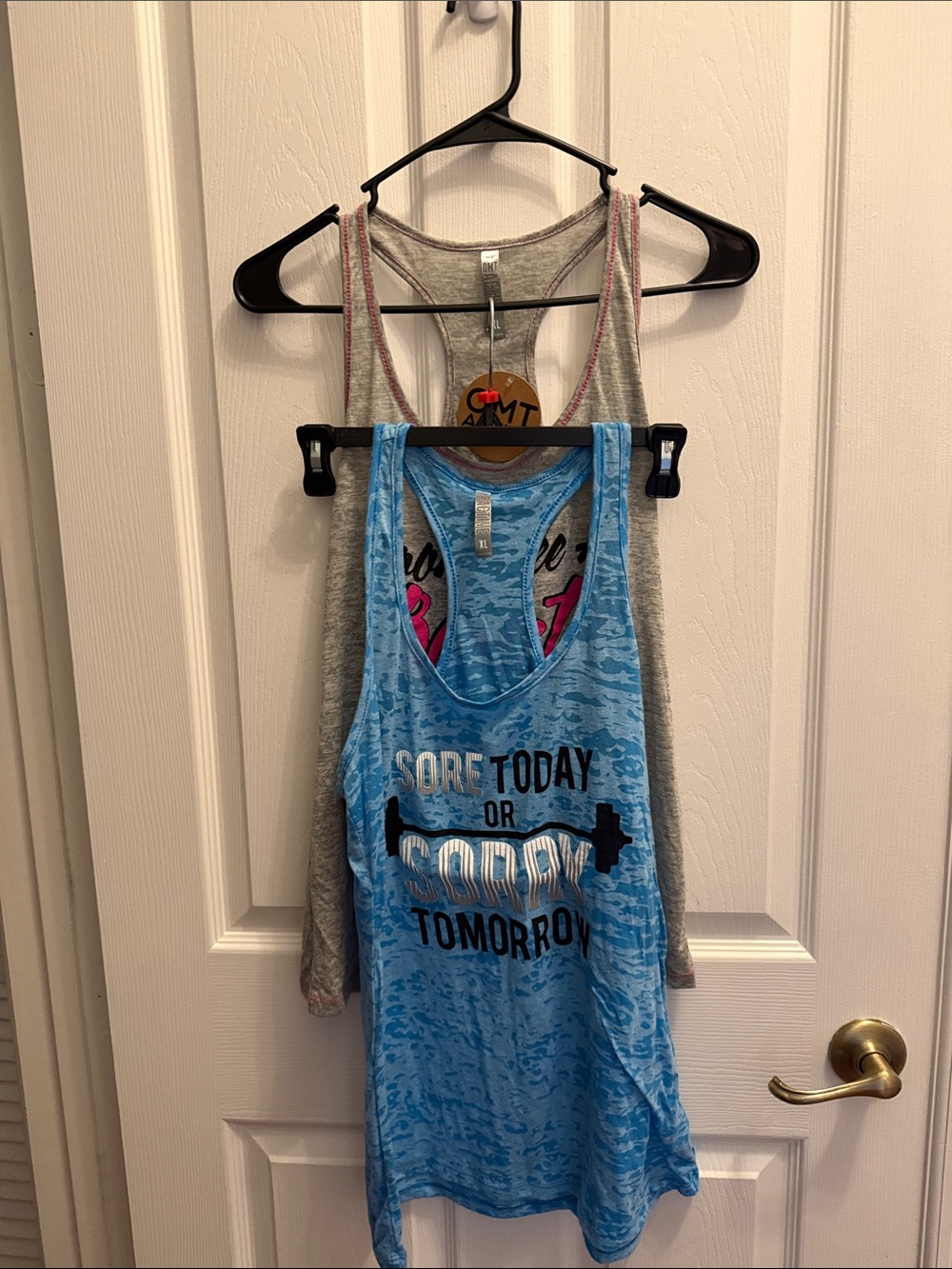 OMT Tank Tops with Motivational Print -set of 2